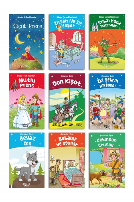Çocuklar için Edebiyatı Seti (9 Kitap) - 2022412458819